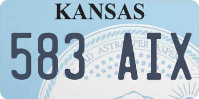 KS license plate 583AIX
