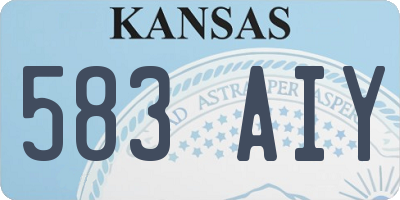 KS license plate 583AIY
