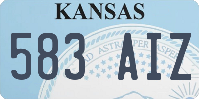 KS license plate 583AIZ