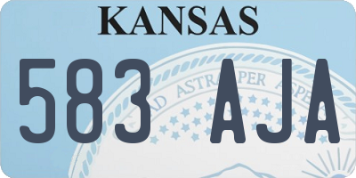 KS license plate 583AJA