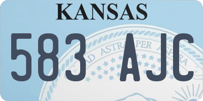 KS license plate 583AJC
