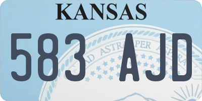 KS license plate 583AJD