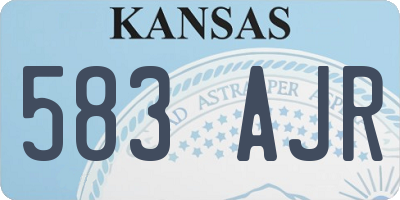 KS license plate 583AJR