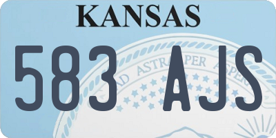 KS license plate 583AJS