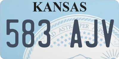 KS license plate 583AJV