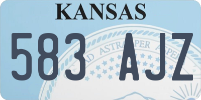 KS license plate 583AJZ