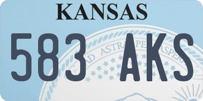KS license plate 583AKS