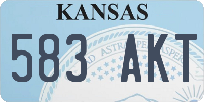 KS license plate 583AKT