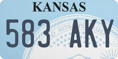KS license plate 583AKY