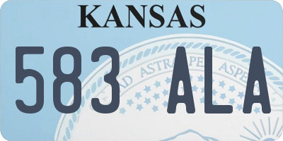 KS license plate 583ALA