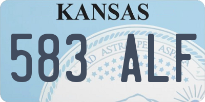 KS license plate 583ALF