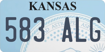 KS license plate 583ALG