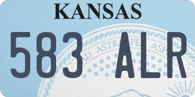 KS license plate 583ALR