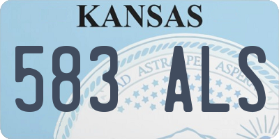KS license plate 583ALS