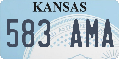 KS license plate 583AMA
