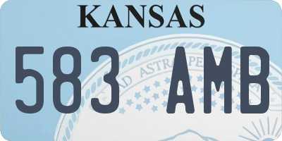 KS license plate 583AMB