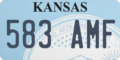 KS license plate 583AMF