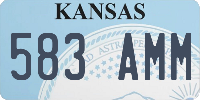 KS license plate 583AMM