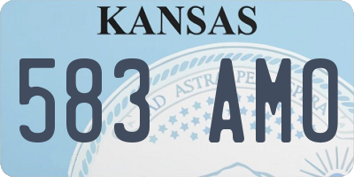KS license plate 583AMO