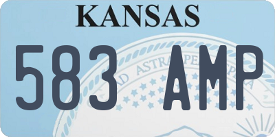 KS license plate 583AMP