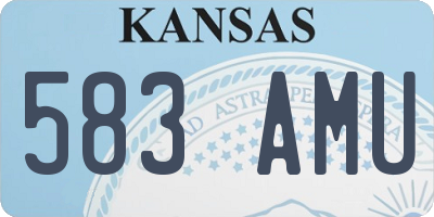 KS license plate 583AMU