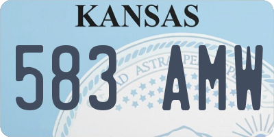 KS license plate 583AMW