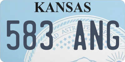 KS license plate 583ANG