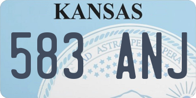 KS license plate 583ANJ