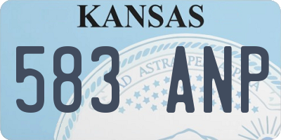 KS license plate 583ANP