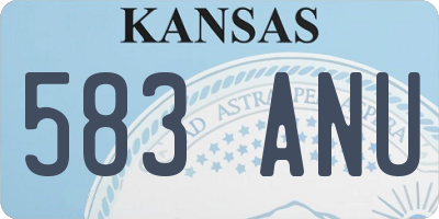 KS license plate 583ANU