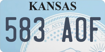 KS license plate 583AOF
