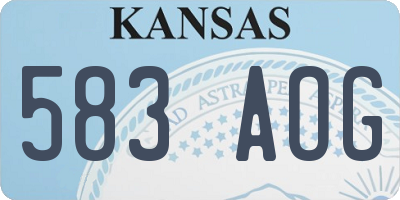 KS license plate 583AOG