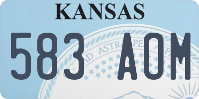 KS license plate 583AOM