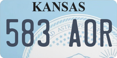 KS license plate 583AOR