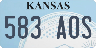 KS license plate 583AOS