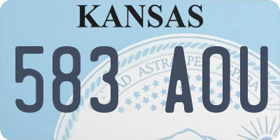 KS license plate 583AOU