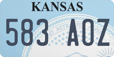 KS license plate 583AOZ