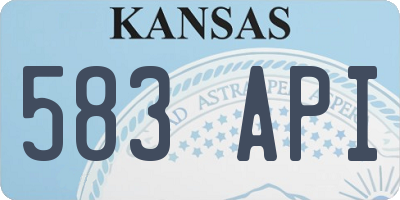 KS license plate 583API