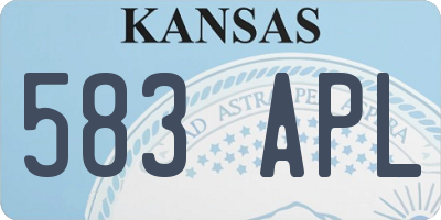 KS license plate 583APL