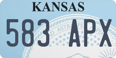 KS license plate 583APX