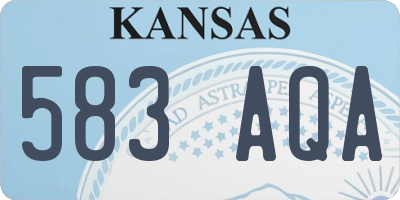 KS license plate 583AQA