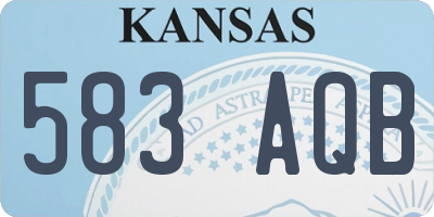 KS license plate 583AQB