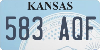 KS license plate 583AQF