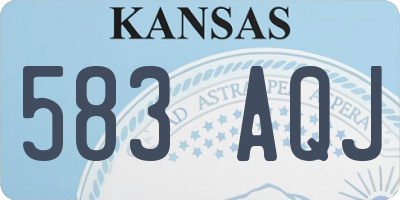 KS license plate 583AQJ