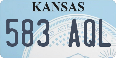 KS license plate 583AQL