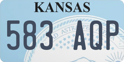 KS license plate 583AQP