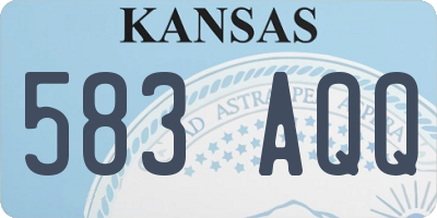 KS license plate 583AQQ
