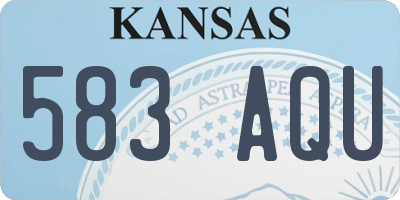 KS license plate 583AQU