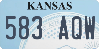 KS license plate 583AQW