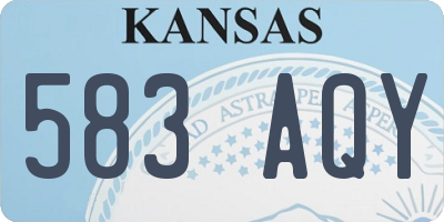 KS license plate 583AQY